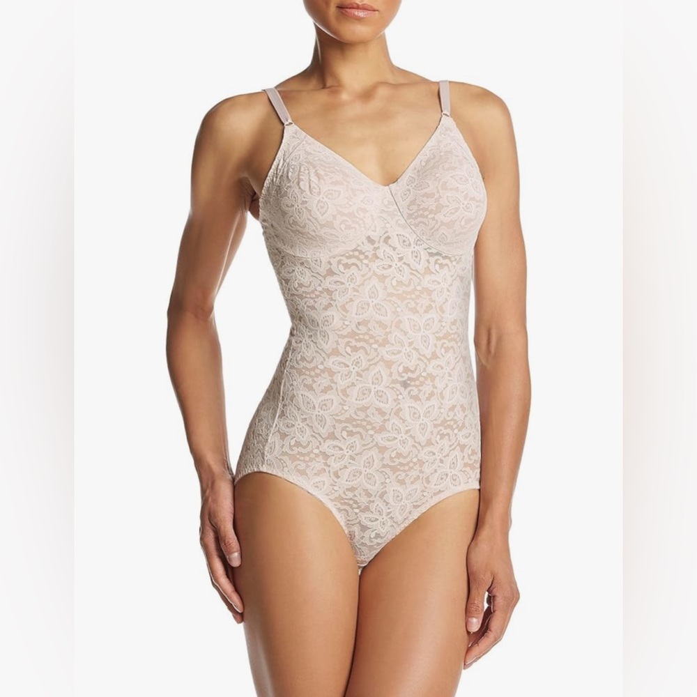 Bali Lace Body Shaper Lace 'NSmooth Firmcontrol Shapewear Builtin Underwire Bra